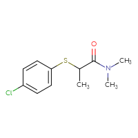 Chemical structure of 2-[(4-chlorophenyl)sulfanyl]-N,N-dimethylpropanamide - CSSB00000159463