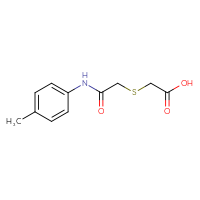 Chemical structure of 2-({[(4-methylphenyl)carbamoyl]methyl}sulfanyl)acetic acid - CSSB00000150289