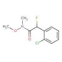 Chemical structure of 2-(2-chlorophenyl)-2-fluoro-N-methoxy-N-methylacetamide - CSSB15025118261