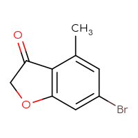 Chemical structure of 6-bromo-4-methyl-2,3-dihydro-1-benzofuran-3-one - CSSB00021578616