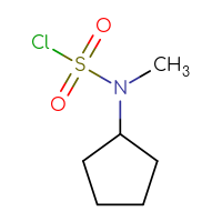 Chemical structure of N-cyclopentyl-N-methylsulfamoyl chloride - CSSB00000689220