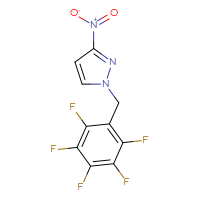 Chemical structure of 3-nitro-1-[(2,3,4,5,6-pentafluorophenyl)methyl]-1H-pyrazole - CSSB00015198280