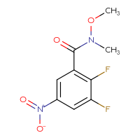 Chemical structure of 2,3-difluoro-N-methoxy-N-methyl-5-nitrobenzamide - CSSB21151594746