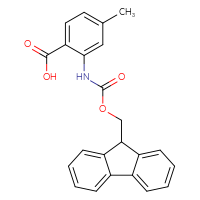 Chemical structure of 2-({[(9H-fluoren-9-yl)methoxy]carbonyl}amino)-4-methylbenzoic acid - CSSB00010110572
