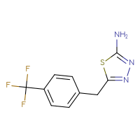 Chemical structure of 5-{[4-(trifluoromethyl)phenyl]methyl}-1,3,4-thiadiazol-2-amine - CSSB00000939520