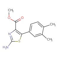 Chemical structure of methyl 2-amino-5-(3,4-dimethylphenyl)-1,3-thiazole-4-carboxylate - CSSB00004585652
