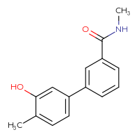 Chemical structure of 3'-hydroxy-N,4'-dimethyl-[1,1'-biphenyl]-3-carboxamide - CSSB00150704840