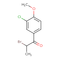 Chemical structure of 2-bromo-1-(3-chloro-4-methoxyphenyl)propan-1-one - CSSB00000719512