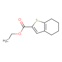 Chemical structure of ethyl 4,5,6,7-tetrahydro-1-benzothiophene-2-carboxylate - CSSB00000173020