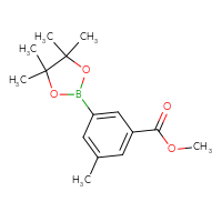 Chemical structure of methyl 3-methyl-5-(4,4,5,5-tetramethyl-1,3,2-dioxaborolan-2-yl)benzoate - CSSB00010246267