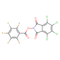 Chemical structure of 4,5,6,7-tetrachloro-1,3-dioxo-2,3-dihydro-1H-isoindol-2-yl 2,3,4,5,6-pentafluorobenzoate - CSSB20270695587