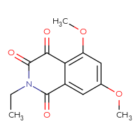 Chemical structure of 2-ethyl-5,7-dimethoxy-1,2,3,4-tetrahydroisoquinoline-1,3,4-trione - CSSB00103165657