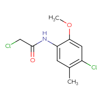Chemical structure of 2-chloro-N-(4-chloro-2-methoxy-5-methylphenyl)acetamide - CSSB00000183507