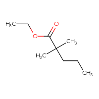 Chemical structure of ethyl 2,2-dimethylpentanoate - CSSB00000104843