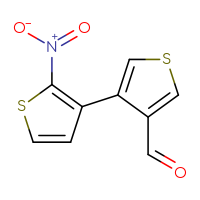 Chemical structure of 2'-nitro-[3,3'-bithiophene]-4-carbaldehyde - CSSB00010003127