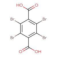 Chemical structure of tetrabromobenzene-1,4-dicarboxylic acid - CSSB00009813779