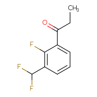 Chemical structure of 1-[3-(difluoromethyl)-2-fluorophenyl]propan-1-one - CSSB00010148791