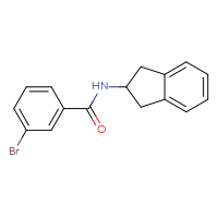 Chemical structure of 3-bromo-N-(2,3-dihydro-1H-inden-2-yl)benzamide - CSSB00002030285