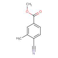 Chemical structure of methyl 4-cyano-3-methylbenzoate - CSSB00009882665