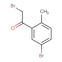 Chemical structure of 2-bromo-1-(5-bromo-2-methylphenyl)ethan-1-one - CSSB00012707027