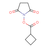 Chemical structure of 2,5-dioxopyrrolidin-1-yl cyclobutanecarboxylate - CSSB00000006552