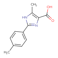 Chemical structure of 5-methyl-2-(4-methylphenyl)-1H-imidazole-4-carboxylic acid - CSSB00011297388