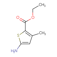 Chemical structure of ethyl 5-amino-3-methylthiophene-2-carboxylate - CSSB00000009580