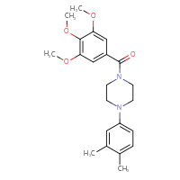 Chemical structure of 1-(3,4-dimethylphenyl)-4-(3,4,5-trimethoxybenzoyl)piperazine - CSSB00026532119