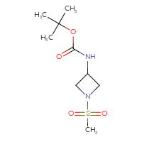 Chemical structure of tert-butyl N-(1-methanesulfonylazetidin-3-yl)carbamate - CSSB00117232379