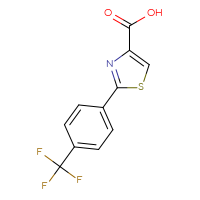 Chemical structure of 2-[4-(trifluoromethyl)phenyl]-1,3-thiazole-4-carboxylic acid - CSSB00000677133