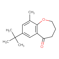 Chemical structure of 7-tert-butyl-9-methyl-2,3,4,5-tetrahydro-1-benzoxepin-5-one - CSSB00020351862