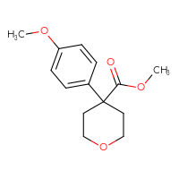 Chemical structure of methyl 4-(4-methoxyphenyl)oxane-4-carboxylate - CSSB02001518964