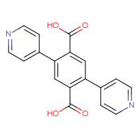 Chemical structure of 2,5-bis(pyridin-4-yl)benzene-1,4-dicarboxylic acid - CSSB06359898199