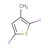 Chemical structure of 2,5-diiodo-3-methylthiophene - CSSB00010247148