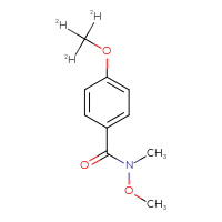 Chemical structure of 4-(²H₃)methoxy-N-methoxy-N-methylbenzamide - CSSB09894257600