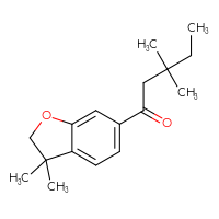 Chemical structure of 1-(3,3-dimethyl-2,3-dihydro-1-benzofuran-6-yl)-3,3-dimethylpentan-1-one - CSSB00041421588
