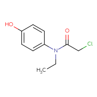 Chemical structure of 2-chloro-N-ethyl-N-(4-hydroxyphenyl)acetamide - CSSB00010206071