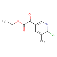 Chemical structure of ethyl 2-(6-chloro-5-methylpyridin-3-yl)-2-oxoacetate - CSSB00103149545