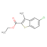 Chemical structure of ethyl 5-chloro-3-methyl-1-benzothiophene-2-carboxylate - CSSB00055287172