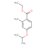 Chemical structure of ethyl 2-methyl-4-(propan-2-yloxy)benzoate - CSSB00032842871