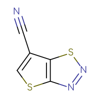 Chemical structure of thieno[2,3-d][1,2,3]thiadiazole-6-carbonitrile - CSSB00000080510