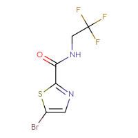 Chemical structure of 5-bromo-N-(2,2,2-trifluoroethyl)-1,3-thiazole-2-carboxamide - CSSB00103320046