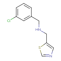 Chemical structure of [(3-chlorophenyl)methyl][(1,3-thiazol-5-yl)methyl]amine - CSSB00011744722