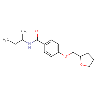Chemical structure of N-(butan-2-yl)-4-[(oxolan-2-yl)methoxy]benzamide - CSSB00046125192