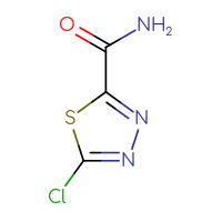 Chemical structure of 5-chloro-1,3,4-thiadiazole-2-carboxamide - CSSB00012186028