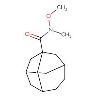 Chemical structure of N-methoxy-N-methyltricyclo[4.3.1.1³,⁸]undecane-1-carboxamide - CSSB07054128241