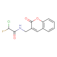 Chemical structure of 2-chloro-2-fluoro-N-[(2-oxo-2H-chromen-3-yl)methyl]acetamide - CSSB21332055485