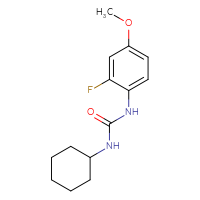 Chemical structure of 1-cyclohexyl-3-(2-fluoro-4-methoxyphenyl)urea - CSSB02012711114