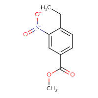 Chemical structure of methyl 4-ethyl-3-nitrobenzoate - CSSB00011298413