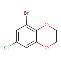 Chemical structure of 5-bromo-7-chloro-2,3-dihydro-1,4-benzodioxine - CSSB00010064625